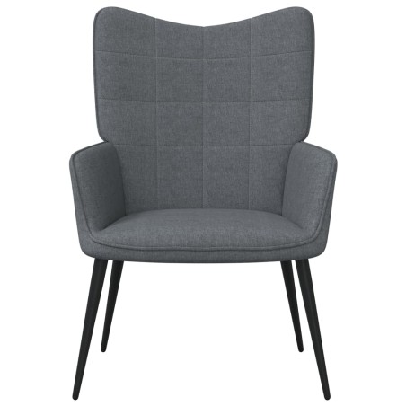 vidaXL Silla de relajación de tela gris oscuro