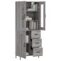 vidaXL Aparador alto madera contrachapada gris sonoma 69,5x34x180 cm vidaXL Aparador alto madera contrachapada gris sonoma 69,5x34x180 cm