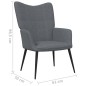 vidaXL Silla de relajación de tela gris oscuro vidaXL Silla de relajación de tela gris oscuro