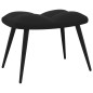 vidaXL Silla de relajación con reposapiés terciopelo negro vidaXL Silla de relajación con reposapiés terciopelo negro