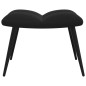 vidaXL Silla de relajación con reposapiés terciopelo negro vidaXL Silla de relajación con reposapiés terciopelo negro