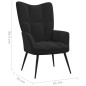 vidaXL Silla de relajación con reposapiés terciopelo negro vidaXL Silla de relajación con reposapiés terciopelo negro