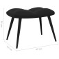 vidaXL Silla de relajación con reposapiés terciopelo negro vidaXL Silla de relajación con reposapiés terciopelo negro