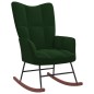 vidaXL Silla mecedora de terciopelo verde oscuro vidaXL Silla mecedora de terciopelo verde oscuro