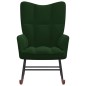 vidaXL Silla mecedora de terciopelo verde oscuro vidaXL Silla mecedora de terciopelo verde oscuro