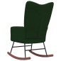 vidaXL Silla mecedora de terciopelo verde oscuro vidaXL Silla mecedora de terciopelo verde oscuro