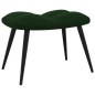 vidaXL Silla de relajación con taburete terciopelo verde oscuro vidaXL Silla de relajación con taburete terciopelo verde oscuro