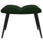 vidaXL Silla de relajación con taburete terciopelo verde oscuro vidaXL Silla de relajación con taburete terciopelo verde oscuro