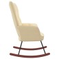 vidaXL Silla mecedora de terciopelo blanco crema vidaXL Silla mecedora de terciopelo blanco crema