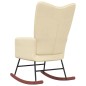 vidaXL Silla mecedora de terciopelo blanco crema vidaXL Silla mecedora de terciopelo blanco crema