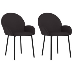 vidaXL Sillas de comedor 2 unidades cuero sintético negro