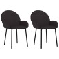 vidaXL Sillas de comedor 2 unidades cuero sintético negro vidaXL Sillas de comedor 2 unidades cuero sintético negro