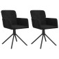 vidaXL Sillas de comedor giratorias 2 uds terciopelo negro vidaXL Sillas de comedor giratorias 2 uds terciopelo negro