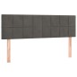 vidaXL Cabeceros 2 unidades terciopelo gris oscuro 72x5x78/88 cm vidaXL Cabeceros 2 unidades terciopelo gris oscuro 72x5x78/88 cm