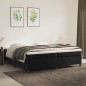 vidaXL Cama box spring con colchón terciopelo negro 200x200 cm