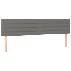 vidaXL Cabeceros 2 unidades de tela gris oscuro 90x5x78/88 cm