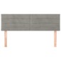 vidaXL Cabeceros 2 unidades terciopelo gris claro 72x5x78/88 cm vidaXL Cabeceros 2 unidades terciopelo gris claro 72x5x78/88 cm