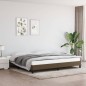 vidaXL Estructura de cama tela marrón oscuro 200x200 cm vidaXL Estructura de cama tela marrón oscuro 200x200 cm