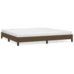 vidaXL Estructura de cama tela marrón oscuro 200x200 cm