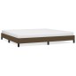 vidaXL Estructura de cama tela marrón oscuro 200x200 cm vidaXL Estructura de cama tela marrón oscuro 200x200 cm