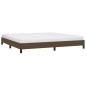 vidaXL Estructura de cama tela marrón oscuro 200x200 cm vidaXL Estructura de cama tela marrón oscuro 200x200 cm