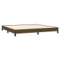 vidaXL Estructura de cama tela marrón oscuro 200x200 cm vidaXL Estructura de cama tela marrón oscuro 200x200 cm