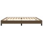 vidaXL Estructura de cama tela marrón oscuro 200x200 cm vidaXL Estructura de cama tela marrón oscuro 200x200 cm