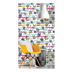 Noordwand Papel pintado Friends&Coffee Sith Graffity and Crowns b/n
