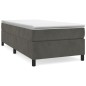 vidaXL Cama box spring con colchón terciopelo gris oscuro 80x200 cm vidaXL Cama box spring con colchón terciopelo gris oscuro 80x200 cm