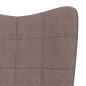 vidaXL Silla mecedora con reposapiés tela gris taupe vidaXL Silla mecedora con reposapiés tela gris taupe