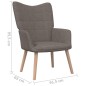 vidaXL Sillón de relax de tela gris taupe vidaXL Sillón de relax de tela gris taupe