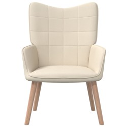 vidaXL Sillón de relax de tela crema