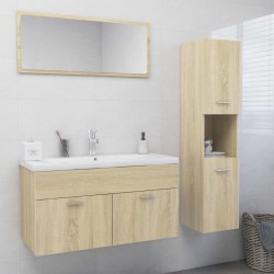vidaXL Juego de muebles de baño madera de ingeniería roble Sonoma