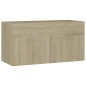 vidaXL Juego de muebles de baño madera de ingeniería roble Sonoma vidaXL Juego de muebles de baño madera de ingeniería roble Sonoma