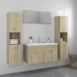 vidaXL Juego de muebles de baño madera de ingeniería roble Sonoma vidaXL Juego de muebles de baño madera de ingeniería roble Sonoma