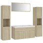 vidaXL Juego de muebles de baño madera de ingeniería roble Sonoma vidaXL Juego de muebles de baño madera de ingeniería roble Sonoma