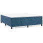 vidaXL Cama box spring con colchón terciopelo azul oscuro 200x200 cm vidaXL Cama box spring con colchón terciopelo azul oscuro 200x200 cm