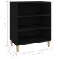 vidaXL Aparador de madera contrachapada negro 57x35x70 cm vidaXL Aparador de madera contrachapada negro 57x35x70 cm