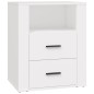vidaXL Mesita de noche madera contrachapada blanco 50x36x60 cm