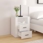 vidaXL Mesita de noche madera contrachapada blanco 50x36x60 cm