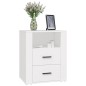 vidaXL Mesita de noche madera contrachapada blanco 50x36x60 cm