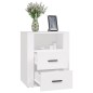 vidaXL Mesita de noche madera contrachapada blanco 50x36x60 cm