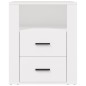 vidaXL Mesita de noche madera contrachapada blanco 50x36x60 cm