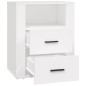 vidaXL Mesita de noche madera contrachapada blanco 50x36x60 cm