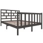 vidaXL Estructura de cama de madera maciza de pino gris 140x190 cm vidaXL Estructura de cama de madera maciza de pino gris 140x190 cm
