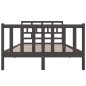 vidaXL Estructura de cama de madera maciza de pino gris 140x190 cm vidaXL Estructura de cama de madera maciza de pino gris 140x190 cm