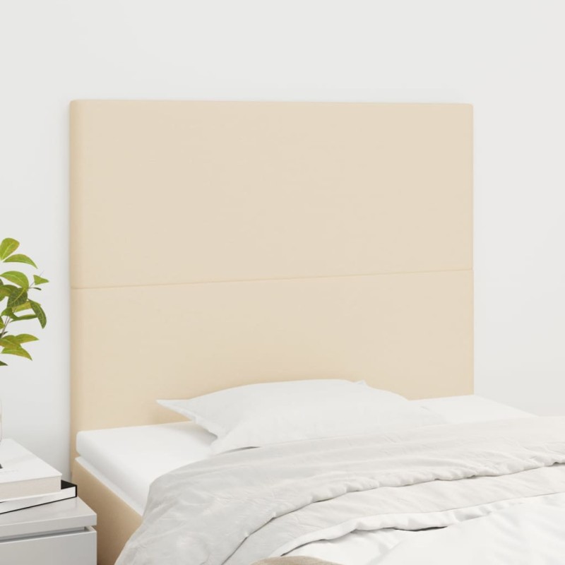 vidaXL Cabeceros 2 unidades de tela color crema 100x5x78/88 cm vidaXL Cabeceros 2 unidades de tela color crema 100x5x78/88 cm