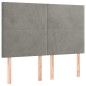 vidaXL Cabeceros 4 unidades terciopelo gris claro 72x5x78/88 cm vidaXL Cabeceros 4 unidades terciopelo gris claro 72x5x78/88 cm