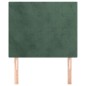 vidaXL Cabeceros 2 unidades de terciopelo verde oscuro 80x5x78/88 cm