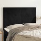 vidaXL Cabeceros 4 unidades terciopelo negro 72x5x78/88 cm